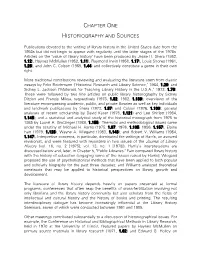 Chapter One Historiography and Sources