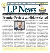 Frontier Project Candidate Elected