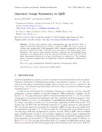 Operator Gauge Symmetry in QED