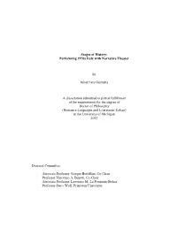 Performing 1970S Italy with Narrative Theater by Juliet Fara Guzzetta a Dissertation Submitted in Partial