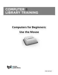 Use the Mouse (PDF)