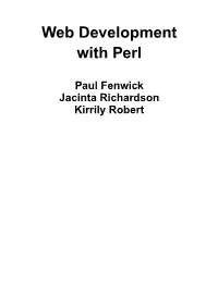 Web Development with Perl