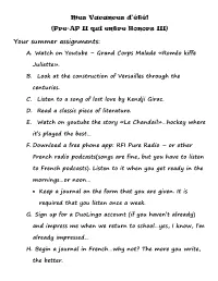 Your Summer Assignments: A