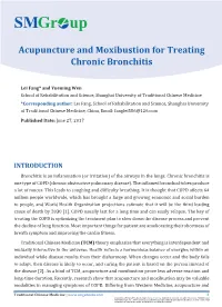 Acupuncture and Moxibustion for Treating Chronic Bronchitis Lei Fang and Yueming
