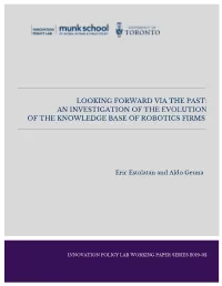 An Investigation of the Evolution of the Knowledge Base of Robotics Firms