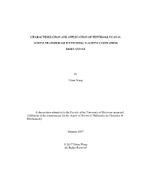 Characterization and Application of Peptidoglycan O-Acetyltransferase
