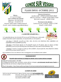 Flash Info Octobre 2011