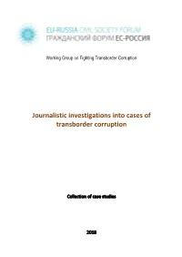 Journalistic Investigations Into Cases of Transborder Corruption