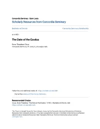 The Date of the Exodus
