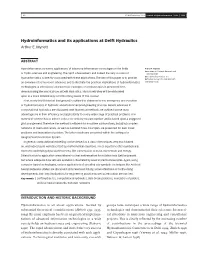 Hydroinformatics and Its Applications at Delft Hydraulics Arthur E