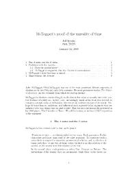 Mctaggart's Proof of the Unreality of Time