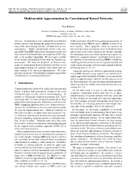 Multivariable Approximation by Convolutional Kernel Networks