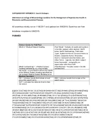 Reproductive Health Guideline Appendix 3 – Search Strategies