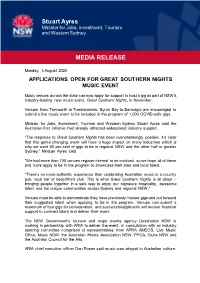 Stuart Ayres MEDIA RELEASE