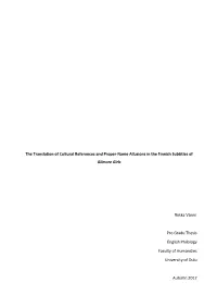 The Translation of Cultural References and Proper-Name Allusions in the Finnish Subtitles of Gilmore Girls