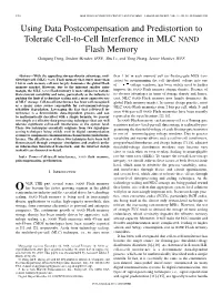 Using Data Postcompensation and Predistortion to Tolerate Cell-To-Cell