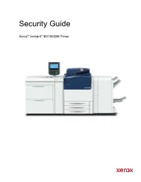 Xerox® Versant® 80/180/280 Security Guide