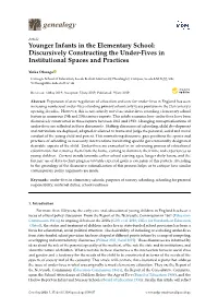 Younger Infants in the Elementary School: Discursively Constructing the Under-Fives in Institutional Spaces and Practices