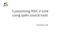 Customizing RISC-V Core Using Open Source Tools