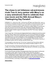The Chase Is On! Infamous Cat-And-Mouse Rivals Tom & Jerry