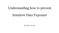 Understanding How to Prevent Sensitive Data Exposure