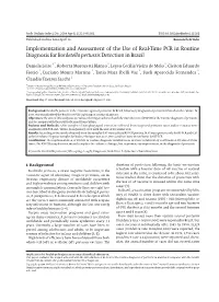 Implementation and Assessment of the Use of Real-Time PCR in Routine Diagnosis for Bordetella Pertussis Detection in Brazil