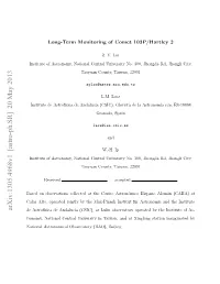 Long-Term Monitoring of Comet 103P/Hartley 2