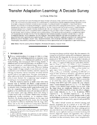 Transfer Adaptation Learning: a Decade Survey