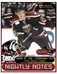 Nightly Notes 02 04 11 Vs Ontario.Indd