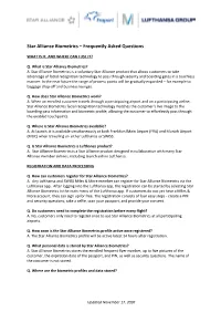Star Alliance Biometrics – Frequently Asked Questions