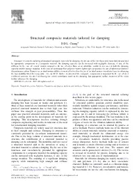 Structural Composite Materials Tailored for Damping