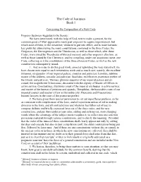 The Code of Justinian Book I