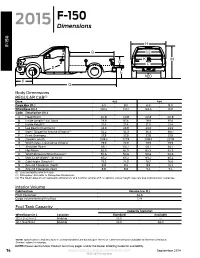 2019 F150 – Dimensions