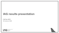 IAG Results Presentation