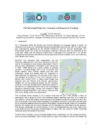 The Fehmarnbelt Fixed Link – Innovation and Research for Tunneling