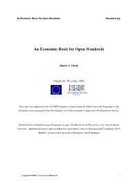 An Economic Basis for Open Standards Flosspols.Org
