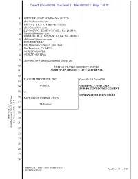 Case 3:17-Cv-04709 Document 1 Filed 08/15/17 Page 1 of 20