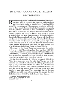 In Soviet Poland and Lithuania