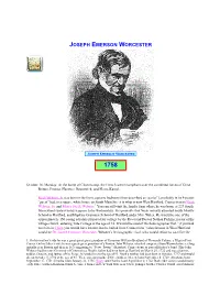 Joseph Emerson Worcester