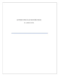 Lecture Notes on 8085 Microprocessor