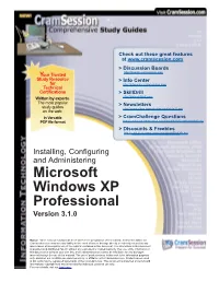 Microsoft Windows XP Professional Version 3.1.0