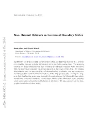 Non-Thermal Behavior in Conformal Boundary States