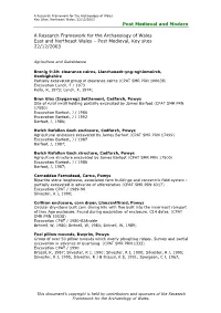 Post Medieval, Key Sites 22/12/2003