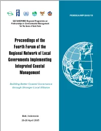 Proceedings of the Fourth Forum of the Regional Network of Local Governments Implementing Integrated Coastal Management