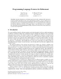 Programming Language Features for Refinement