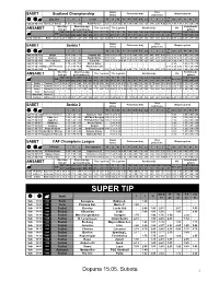 SUPER TIP GG & Т1 Т2 1 & 2 & Sport 1 2 3+ R  ? 3+ 2+ 2+ 3+ 3+ Sub 11:00 1601 Тenis Sonego L