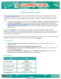 2021 Teacher Leader Summit Overview