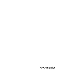 Appendix Bio