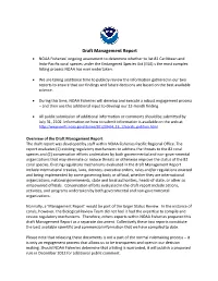Management Report for 82 Corals Status Review Under the Endangered Species Act