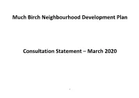 Much Birch Consultation Statement